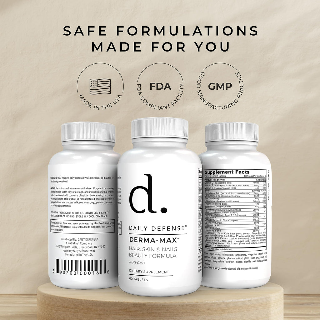 Daily Defense Collagen Supplements for Hair, Skin & Nails - 60 Tablets - image 6