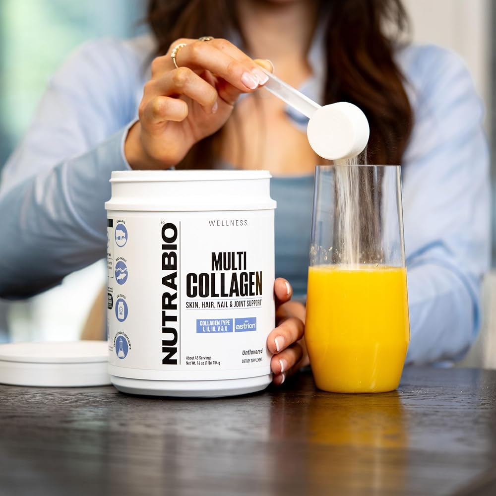 NutraBio Multi Collagen Powder- Hydrolyzed Collagen Peptides