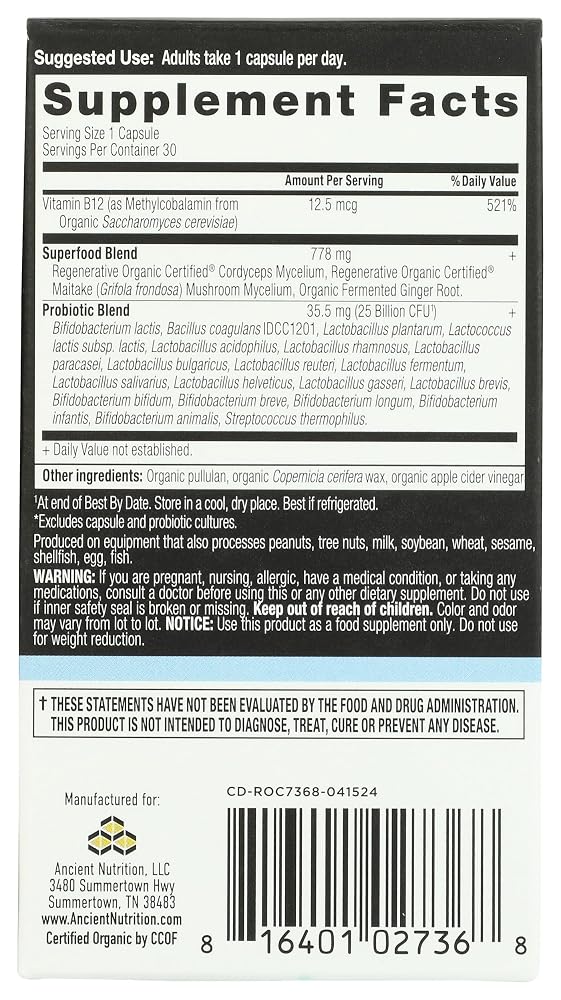 Ancient Nutrition Probiotics Daily 25B - 30 Count - image 2