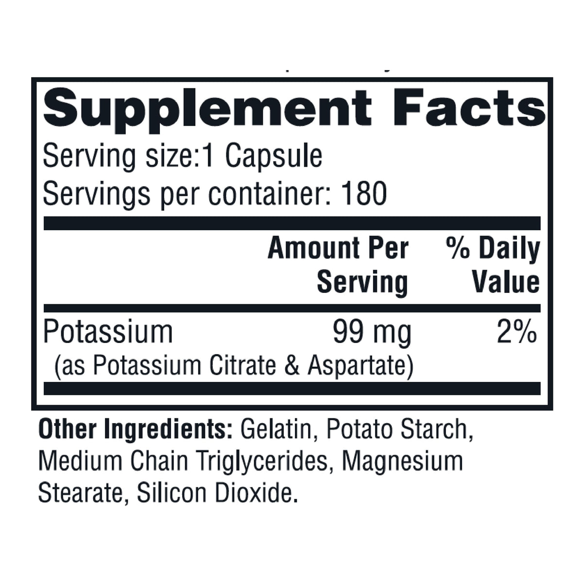 Twinlab Potassium Caps 99 mg - 180 Capsules - image 2