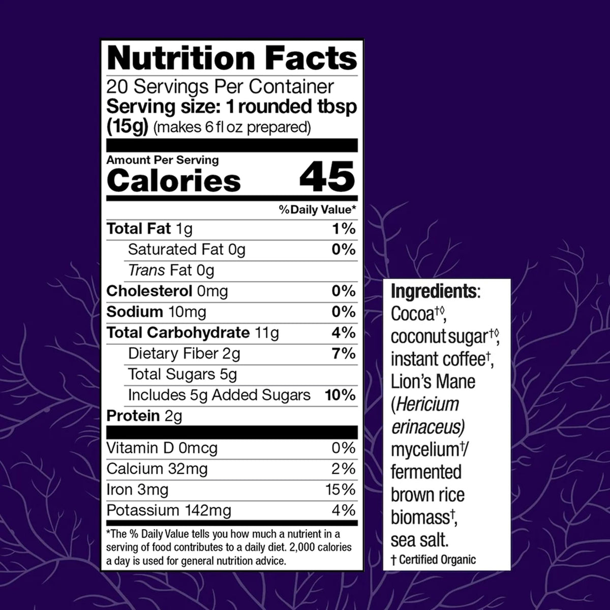 Host Defense MycoBrew Mocha Drink Mix - Mocha Powder with Lion's Mane