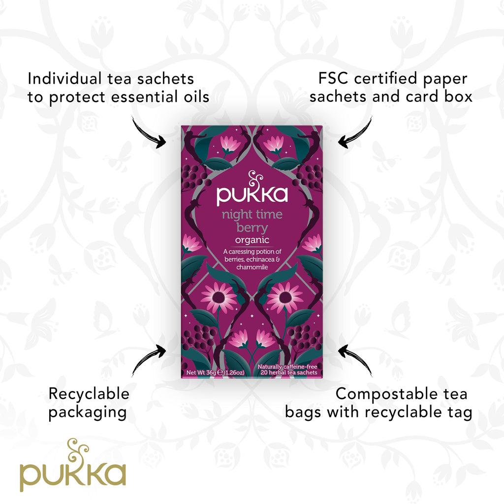 Pukka Organic Night Time Berry Herbal Tea - 60 Tea Bags - image 5
