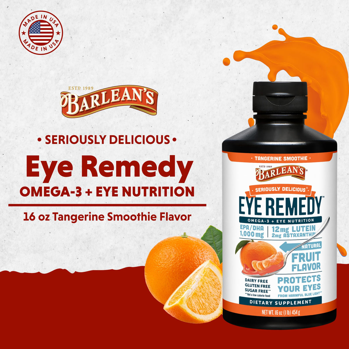 Barlean's Tangerine Omega-3 Eye Remedy Fish Oil - image 3
