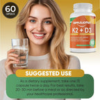 Supplelicious K2 + D3 with Calcium Bone & Heart Health - 60 Capsules - image 4
