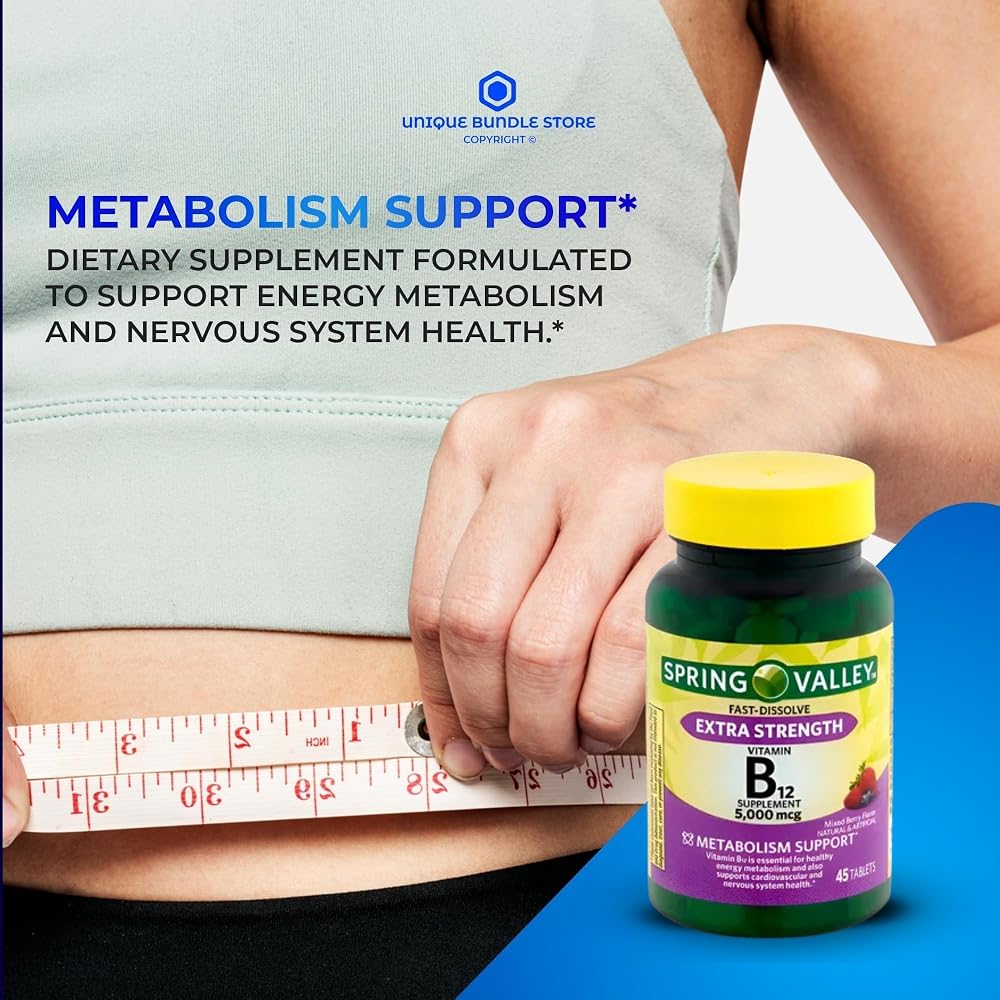 Unique Bundle Store Extra Strength Vitamin B12 5000 mcg