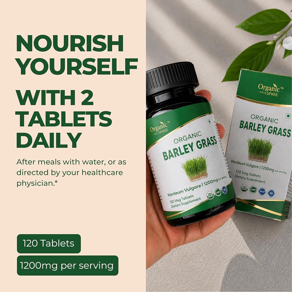ORGANIC SPREE Barley Grass Tablets - 120 Vegetarian Tablets - image 3