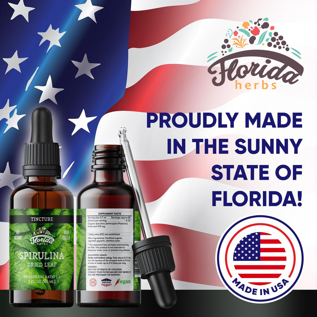 FLORIDA HERBS Spirulina Tincture Organic Extract - 2 oz - image 5