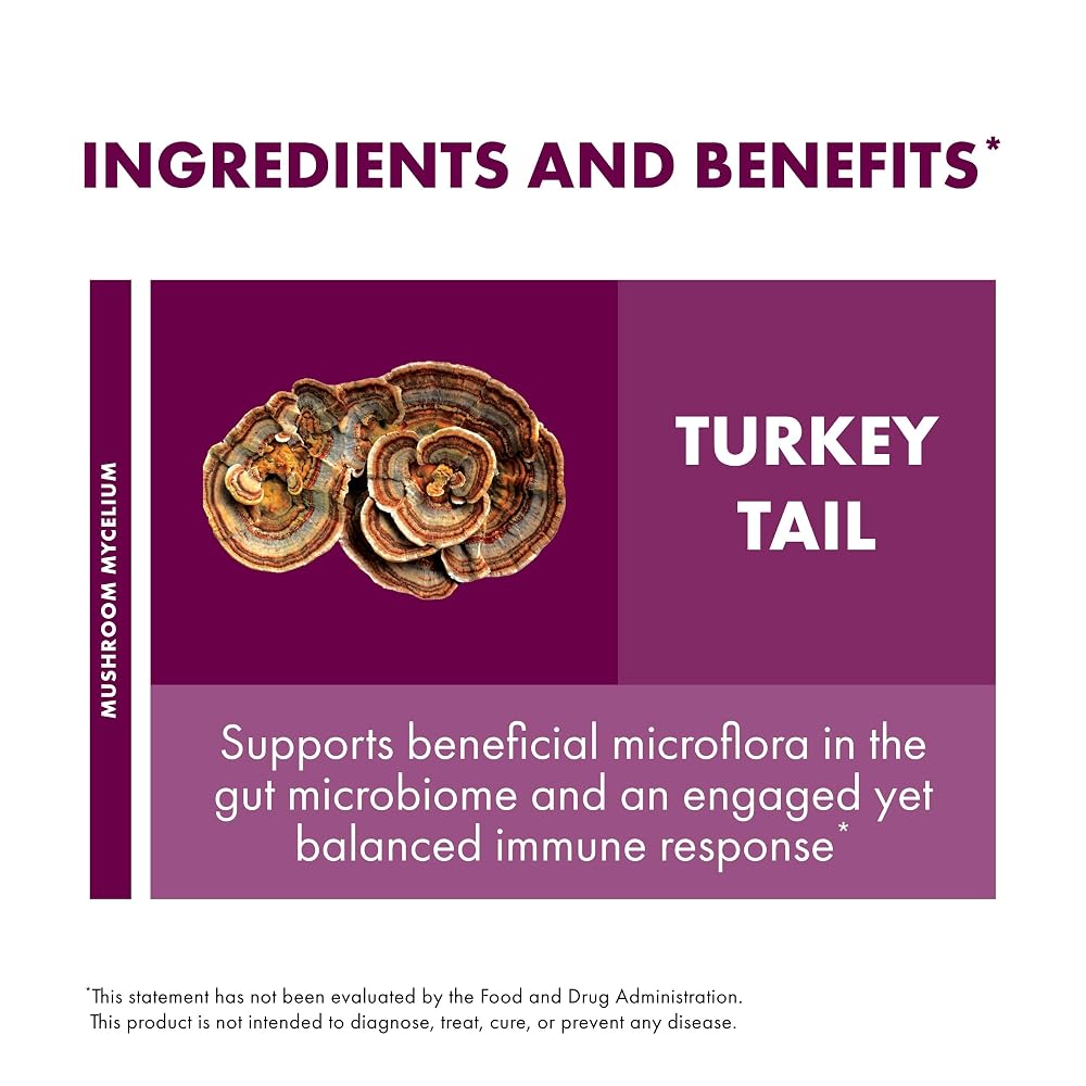 Host Defense Turkey Tail Capsules - Digestive Health & Immune