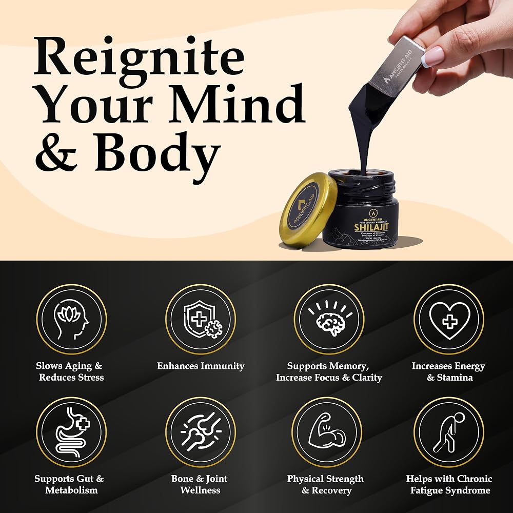 Ancient Aid Himalayan Shilajit Resin 500 mg - 60 Servings - image 2