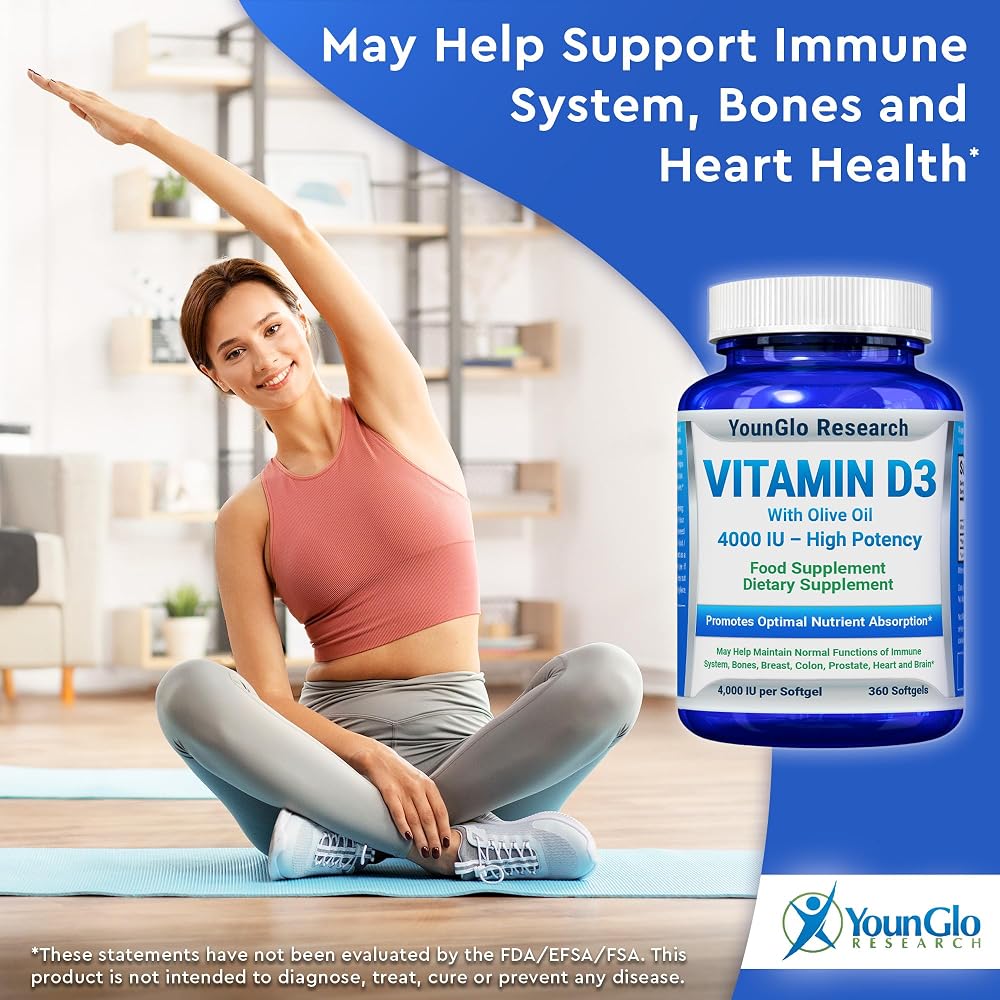 YounGlo Research Vitamin D3 4000 IU - 360 Softgels - image 5