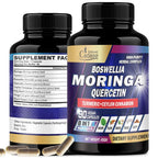 Organic Cadane Moringa Leaf with Turmeric & Boswellia - 90 Vegetarian Capsules