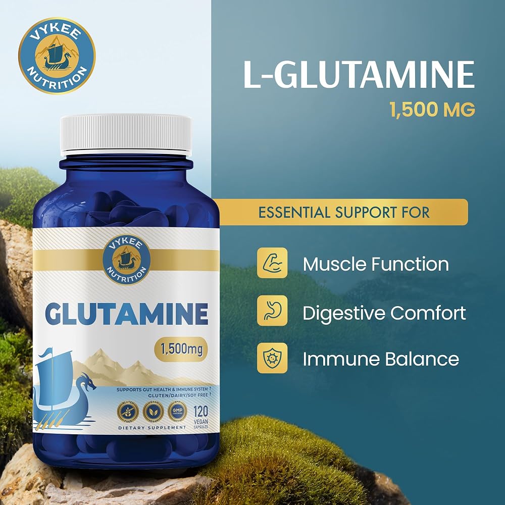 Vykee Nutrition L-Glutamine 1500 mg - 120 Capsules - image 2