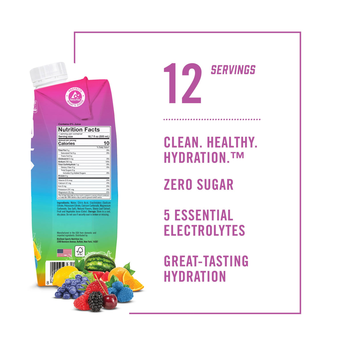 BioSteel Electrolyte Sports Drink Zero Sugar - 12-Pack - image 2