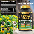 Tenmido Rhodiola Rosea 8in1 Formula - 150 Vegetarian Capsules - image 2