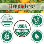 Herb Lore Organic Mullein Tincture - Mullein Drops for Lungs - Liquid