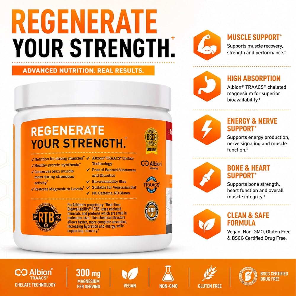 PurAthlete Magnesium Bisglycinate Powder 300mg - Powder - image 3
