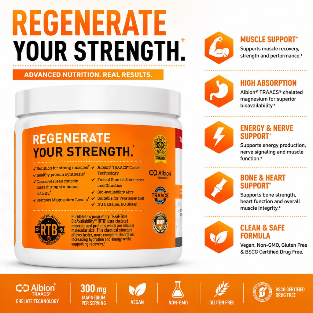 PurAthlete Magnesium Bisglycinate Powder 300mg - Powder - image 3