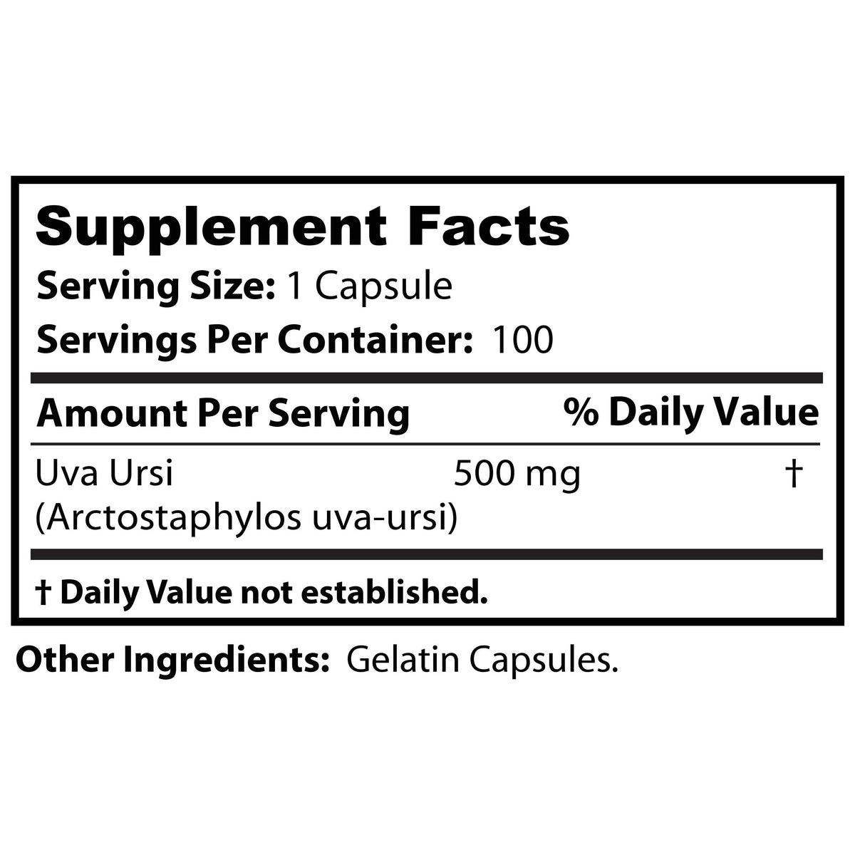 Dr Clark Uva Ursi 500 mg Urinary Tract Support - 100 Capsules - image 2