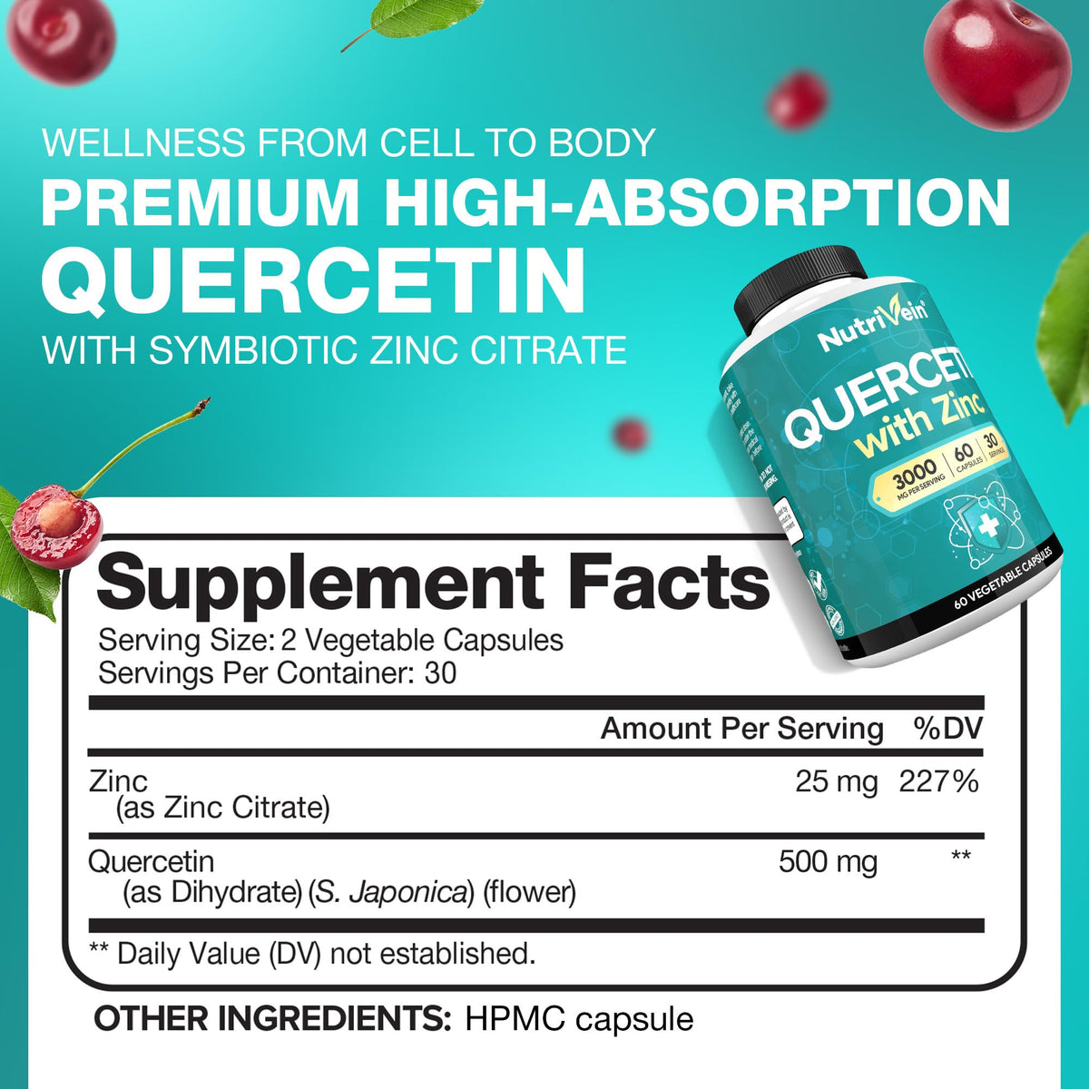 Nutrivein Premium Zinc - High-Absorption Zinc Supplements