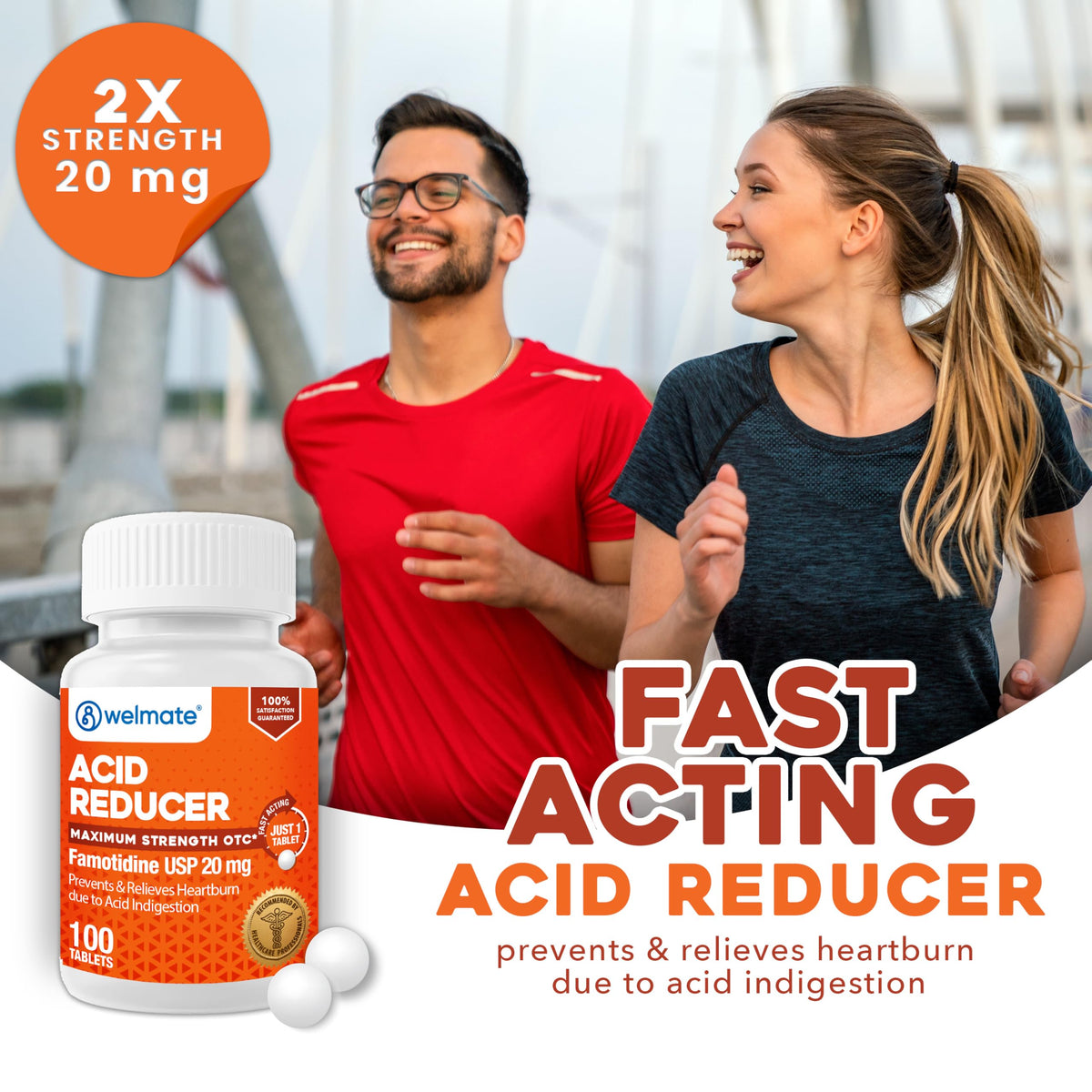 WELMATE Famotidine 20mg Acid Reducer - 100 Tablets - image 5