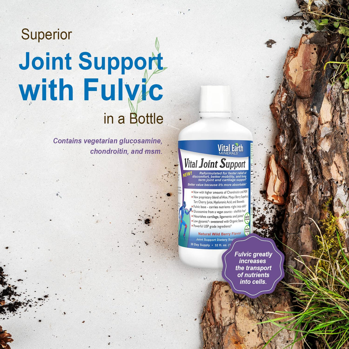 Vital Earth Minerals Liquid Joint Support Supplement - 32 Oz - image 5