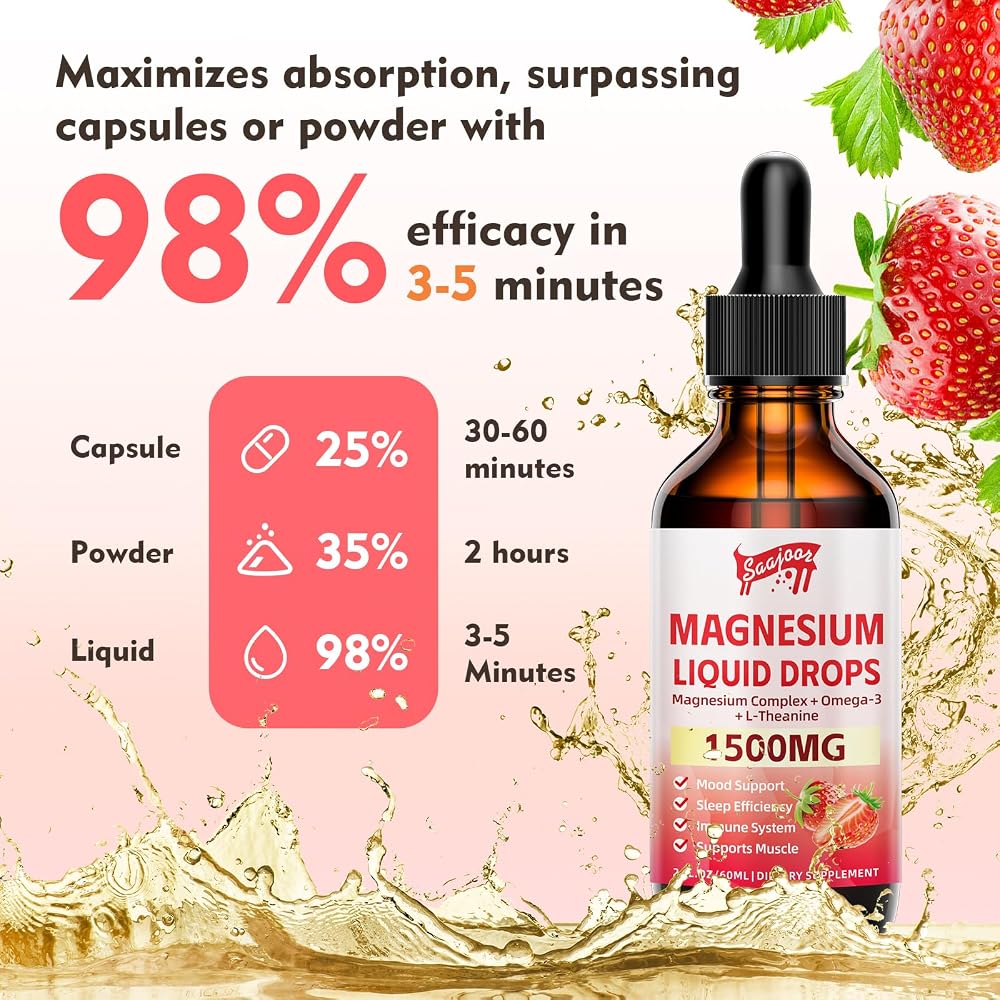 Saajoor Magnesium Glycinate Liquid Drops