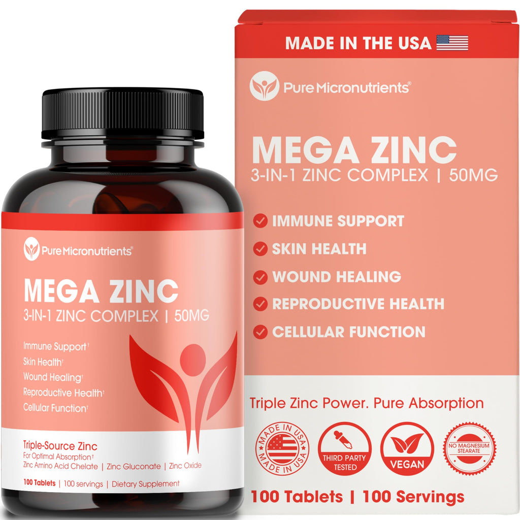 Pure Micronutrients Mega Zinc 50mg Supplement - 100 Tablets