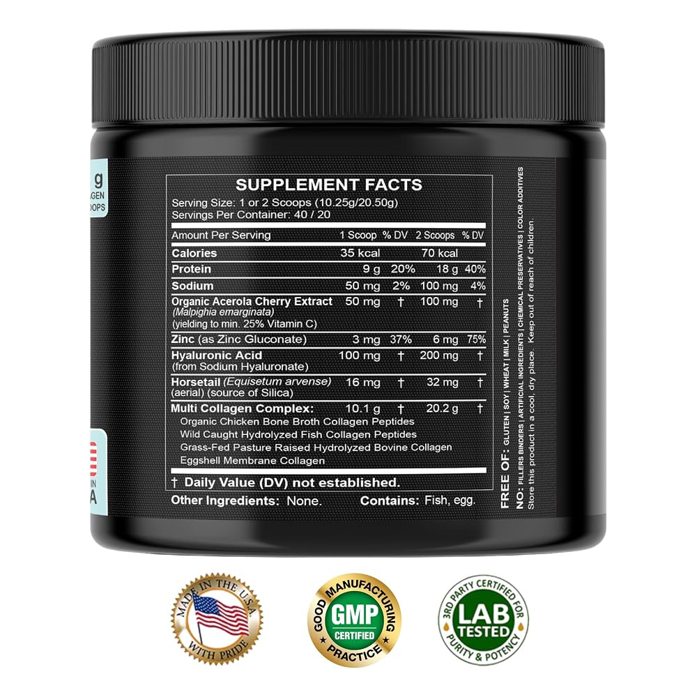 HCL Herbal Code Labs Collagen Peptides Powder with Vitamin C - 1 oz - image 2