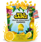 WILD GAINZ Creatine Monohydrate Gummies - Made in USA - 5g Pre