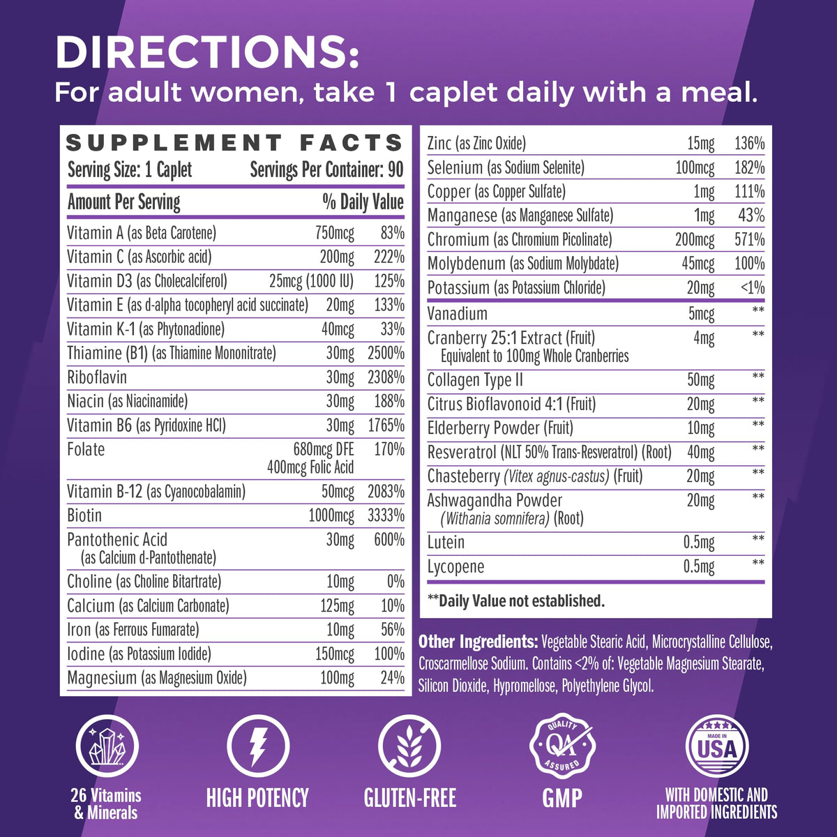 Vitamin World Ultra 360 Women's Multivitamin One Daily - 90 Caplets - image 2