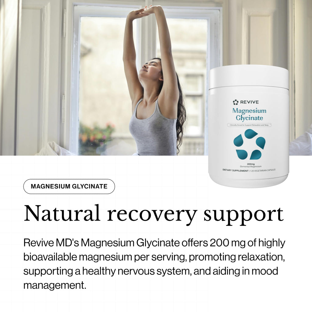 Revive MD Pure Magnesium Glycinate 200mg - 120 Vegetarian Capsules - image 4