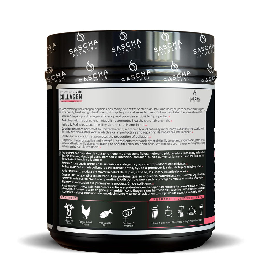 SASCHA FITNESS Hydrolyzed Multi Collagen Peptides Tipes 1,2 & 3