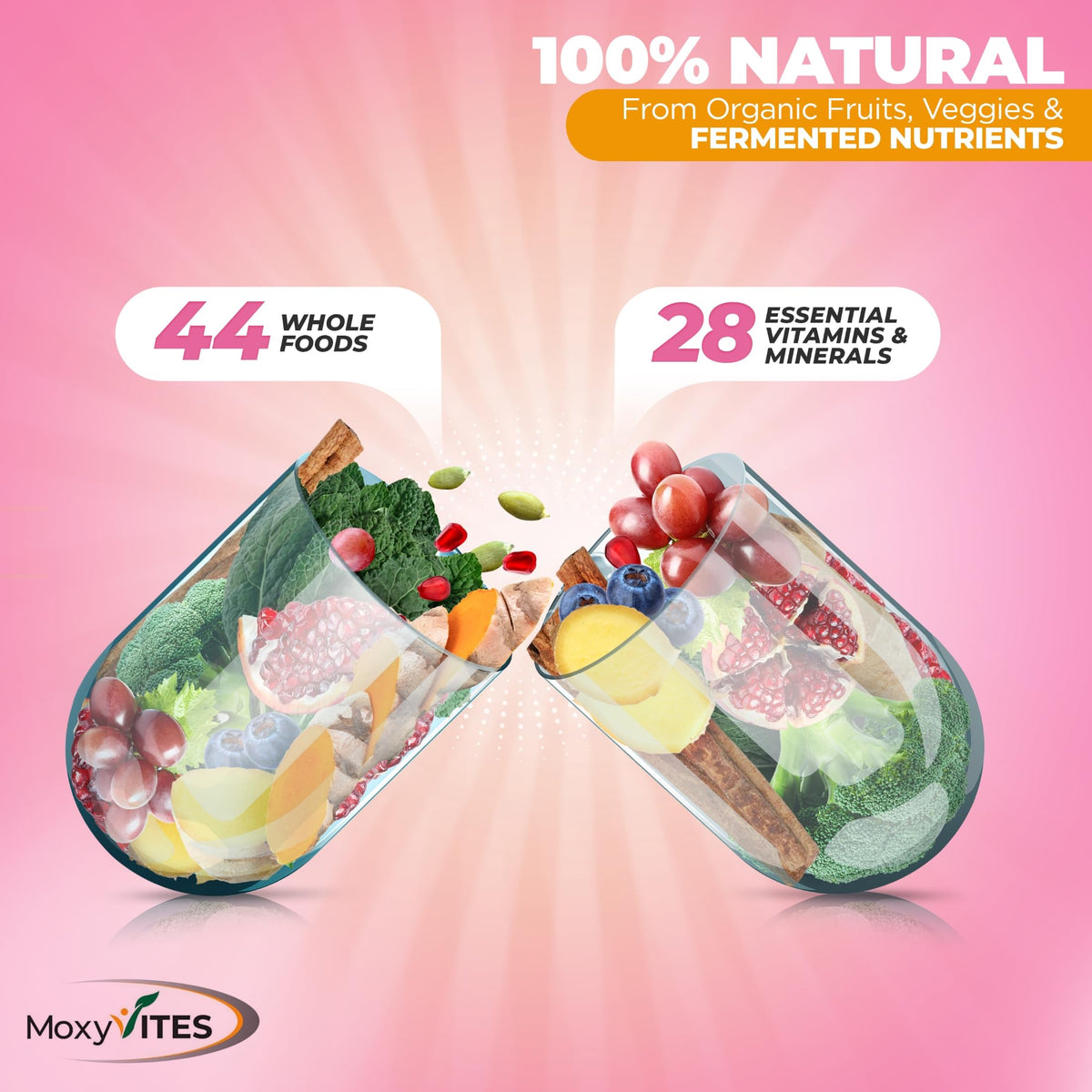 MoxyVites Methylated Multivitamin for Women with Iron - 90 Vegan Capsules - image 5