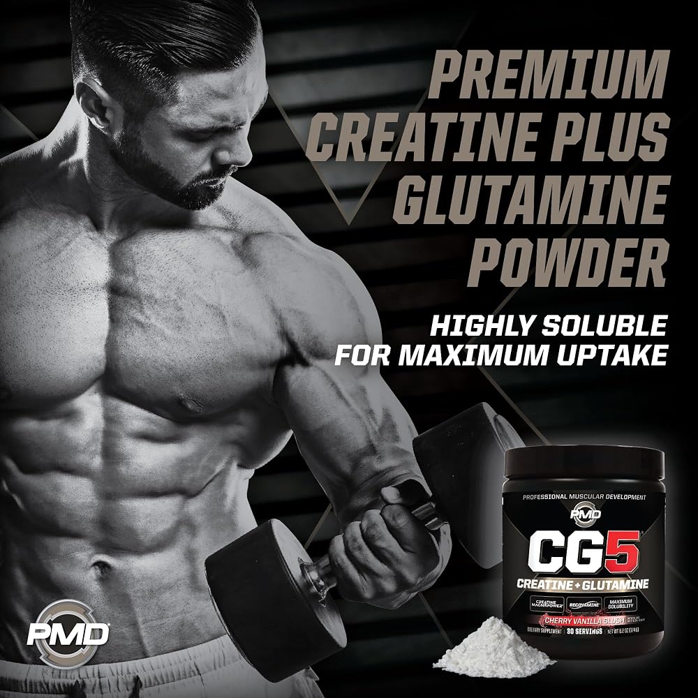 PMD Sports CG5 - Premium Creatine and L Glutamine Powder - Maximum