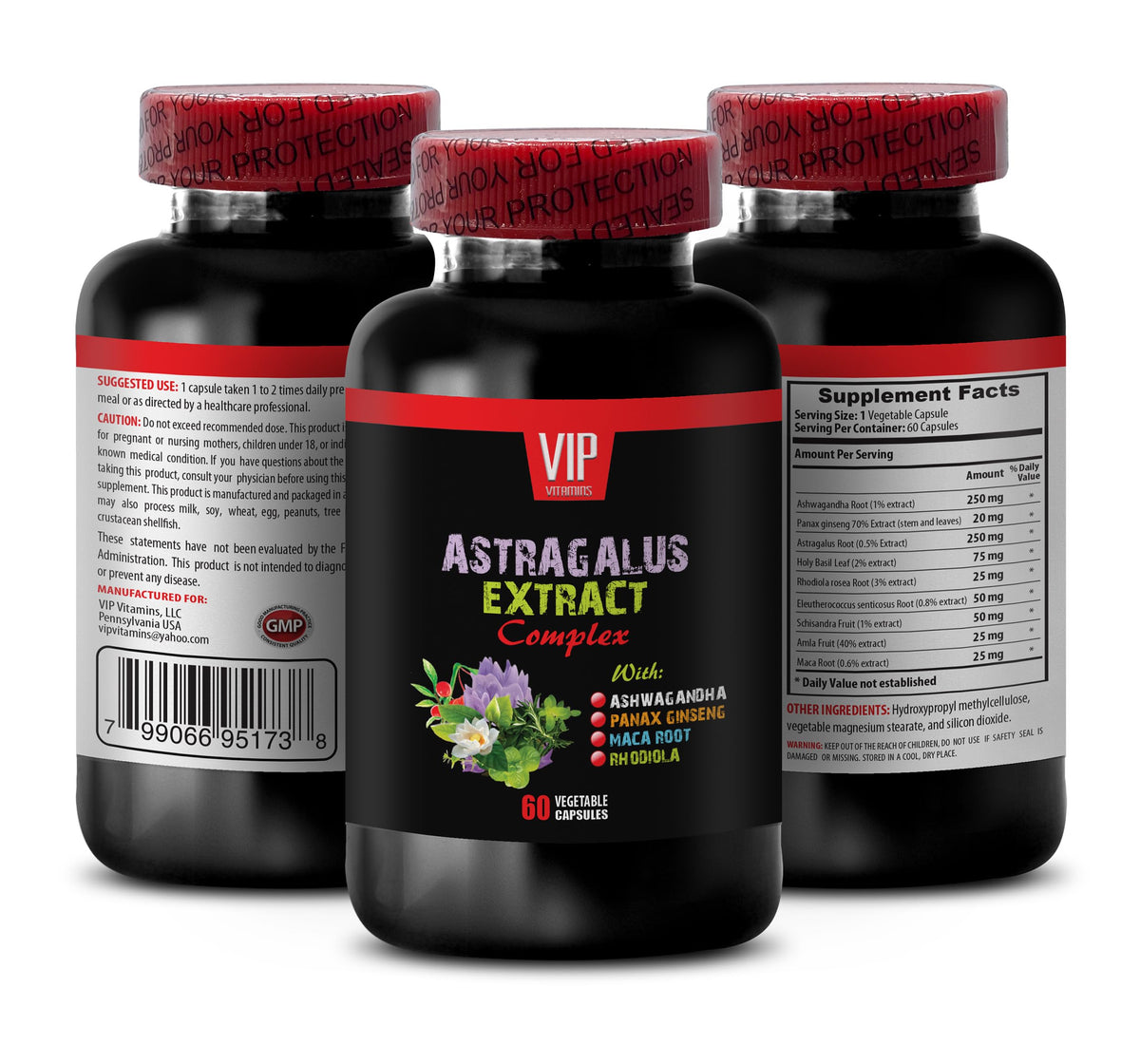 VIP Supplements Astragalus Complex Immune Support - 60 Capsules