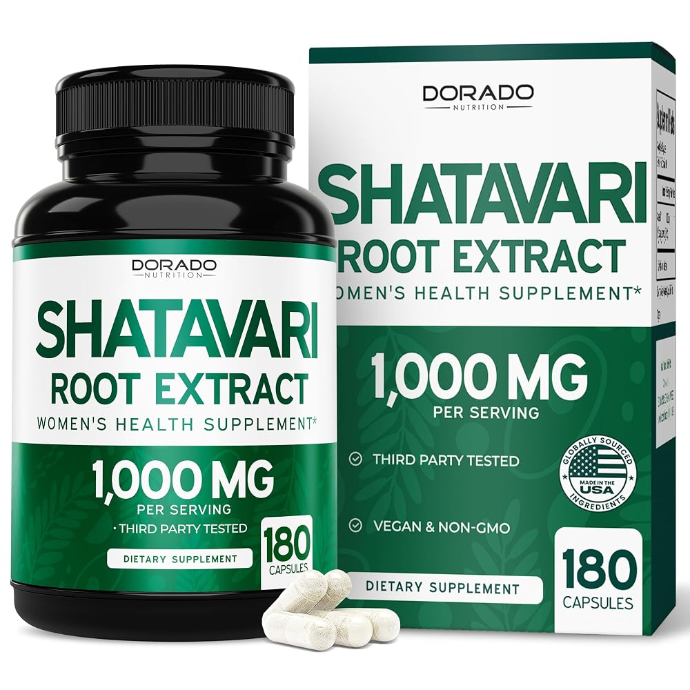 Dorado Nutrition Organic Shatavari Capsules 1000mg - 180 Capsules