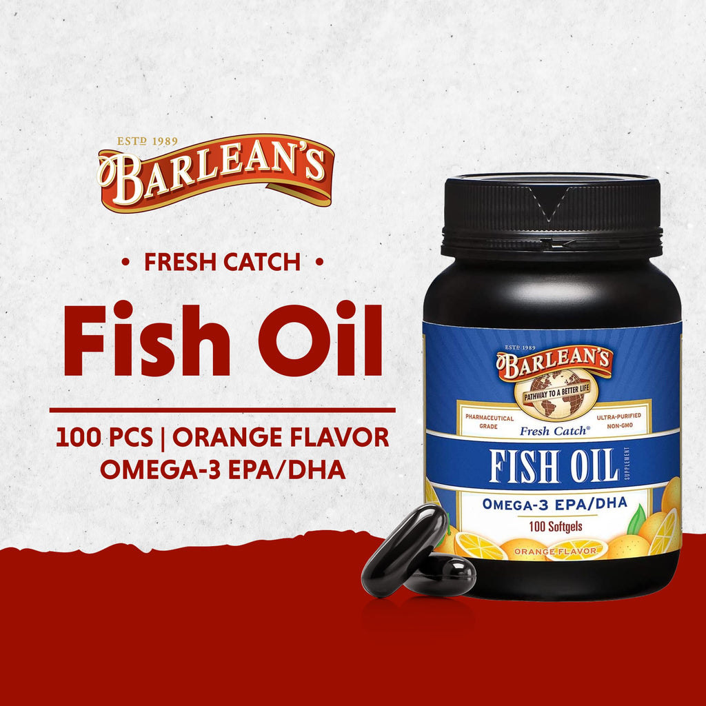 Barlean's Orange Omega-3 Fish Oil Softgels 600mg EPA & DHA - 100 Softgels - image 2