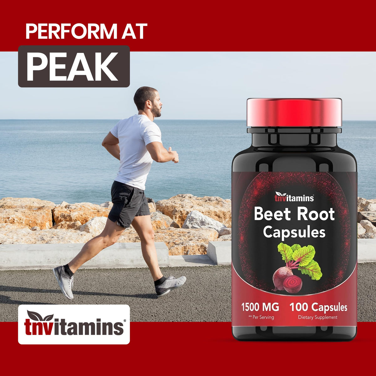 TNVitamins Beet Root Capsules 1500 mg - 100 Capsules - image 3