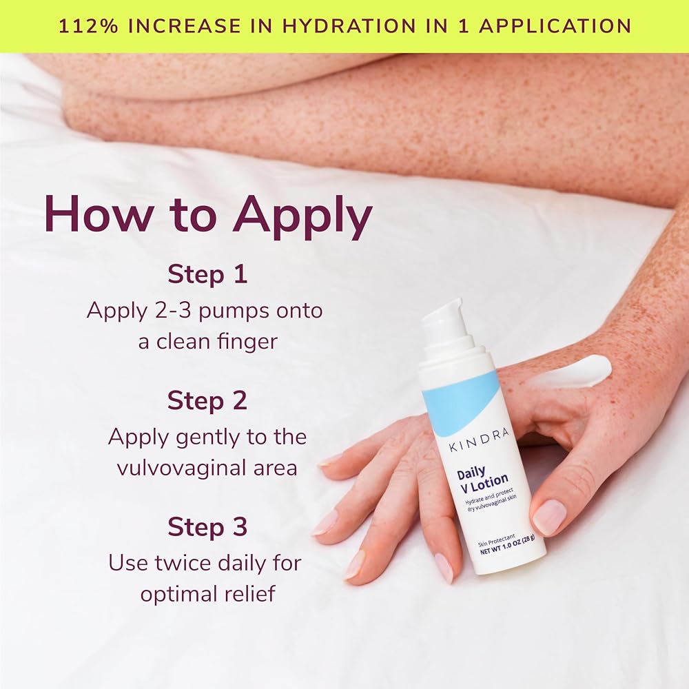 Kindra Daily V Lotion for Dryness with Hyaluronic Acid - 60 Applications - image 4
