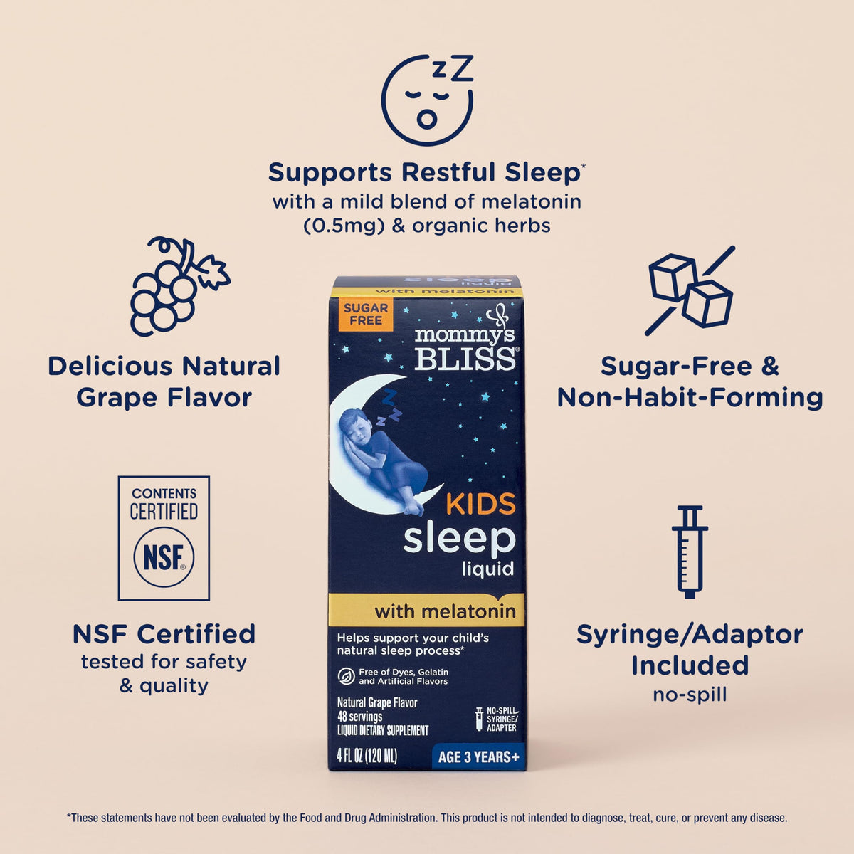 Mommy's Bliss Kids Sleep Support Liquid with Melatonin - 4 Fl Oz - image 3
