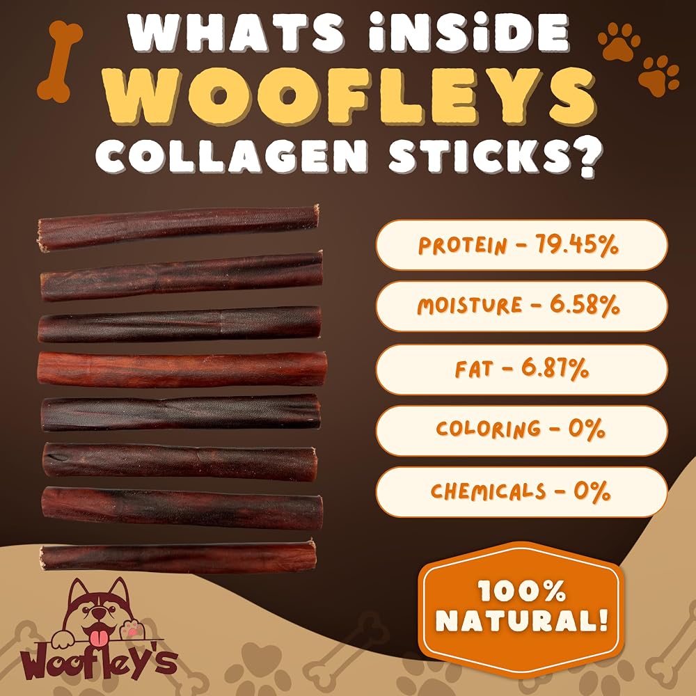 Woofley's 12 Inch Beef Collagen Sticks for Dogs - 8 Count - image 4