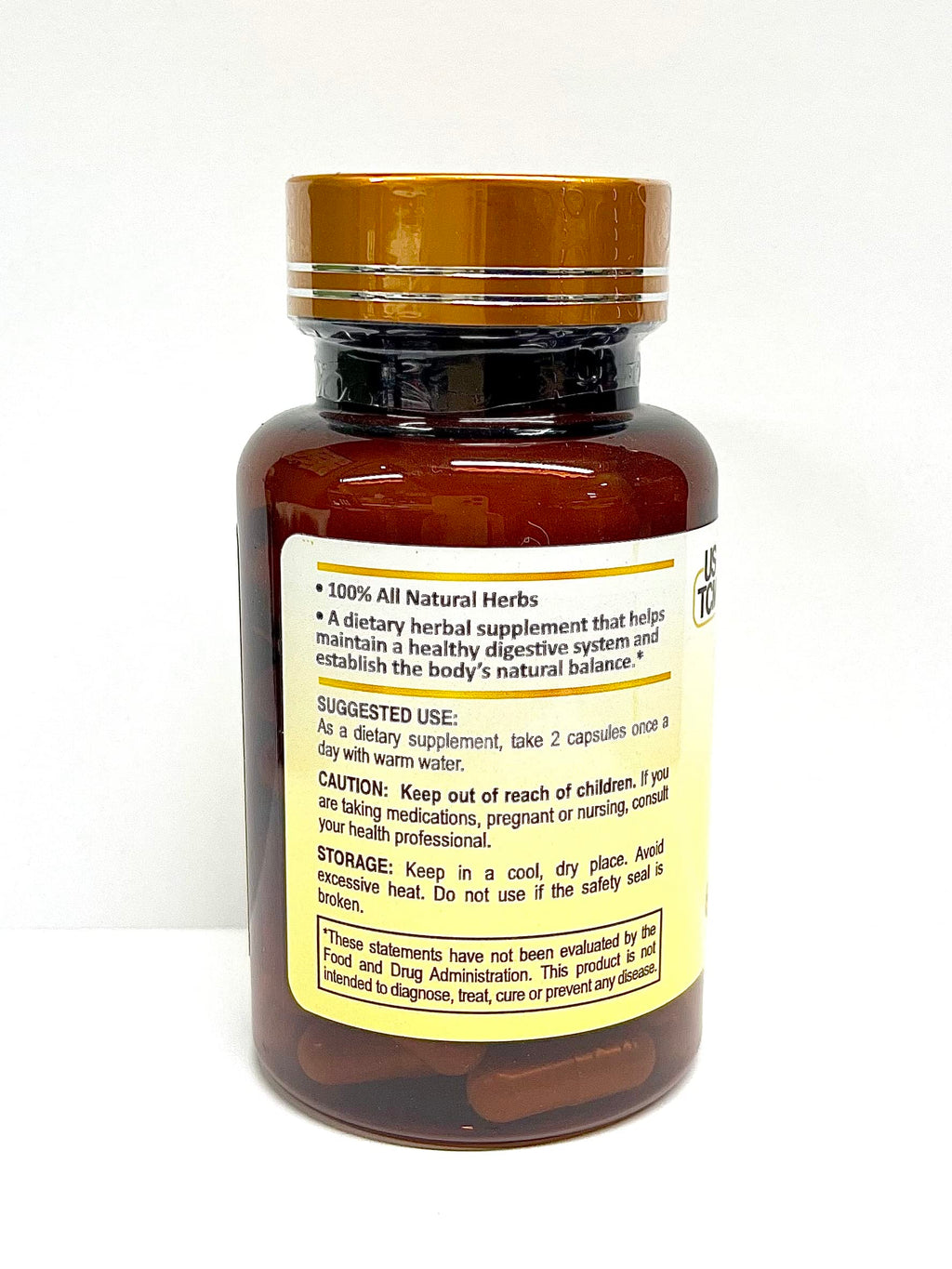USTCM Coptis Rhubarb Capsules 500mg - 60 Vegetable Capsules - image 5