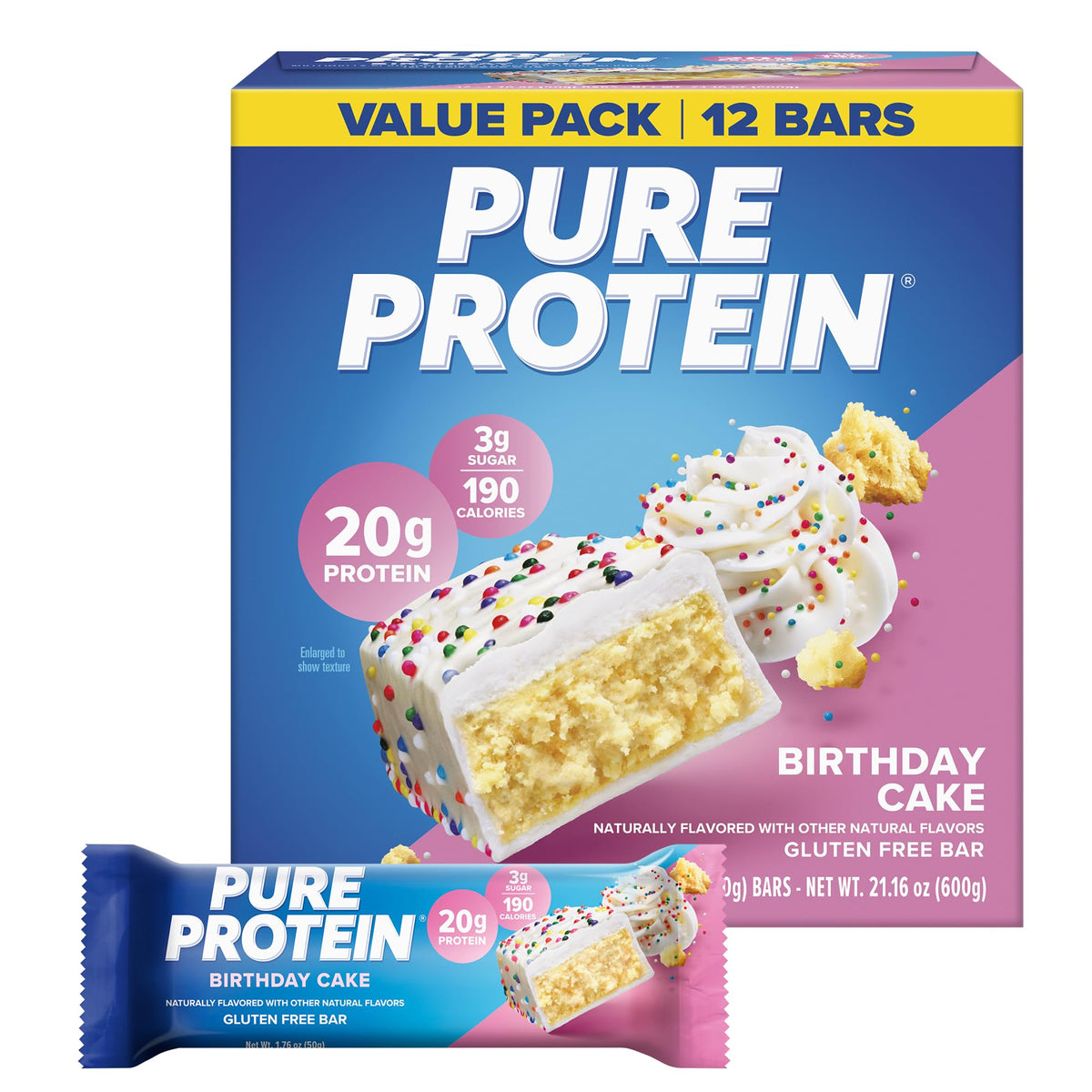 Pure Protein Bars, High Protein, Nutritious Snacks to Support Energy
