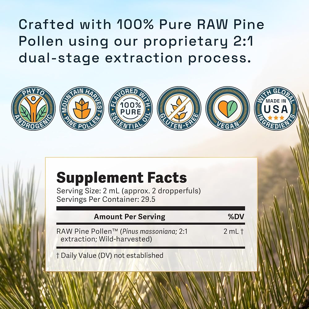 RAW Forest Foods Pine Pollen Nectar Tincture - 2 Fl Oz - image 6