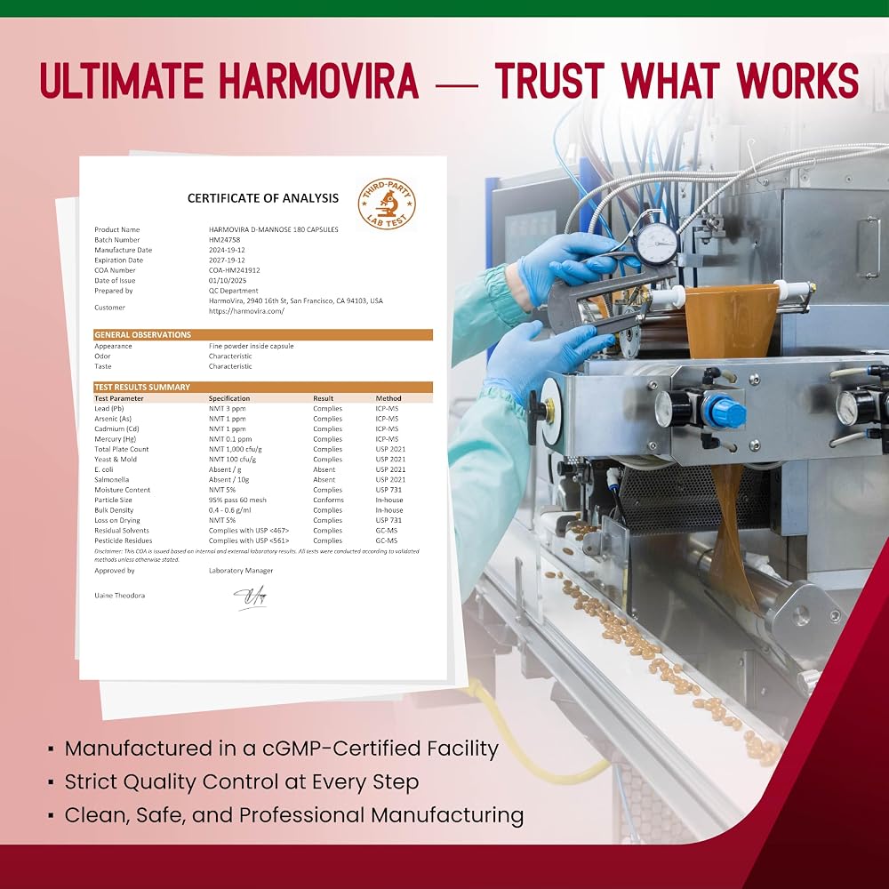 HarmoVira Liposomal D-Mannose 5-in-1 for Urinary Wellness - 180 Capsules - image 7