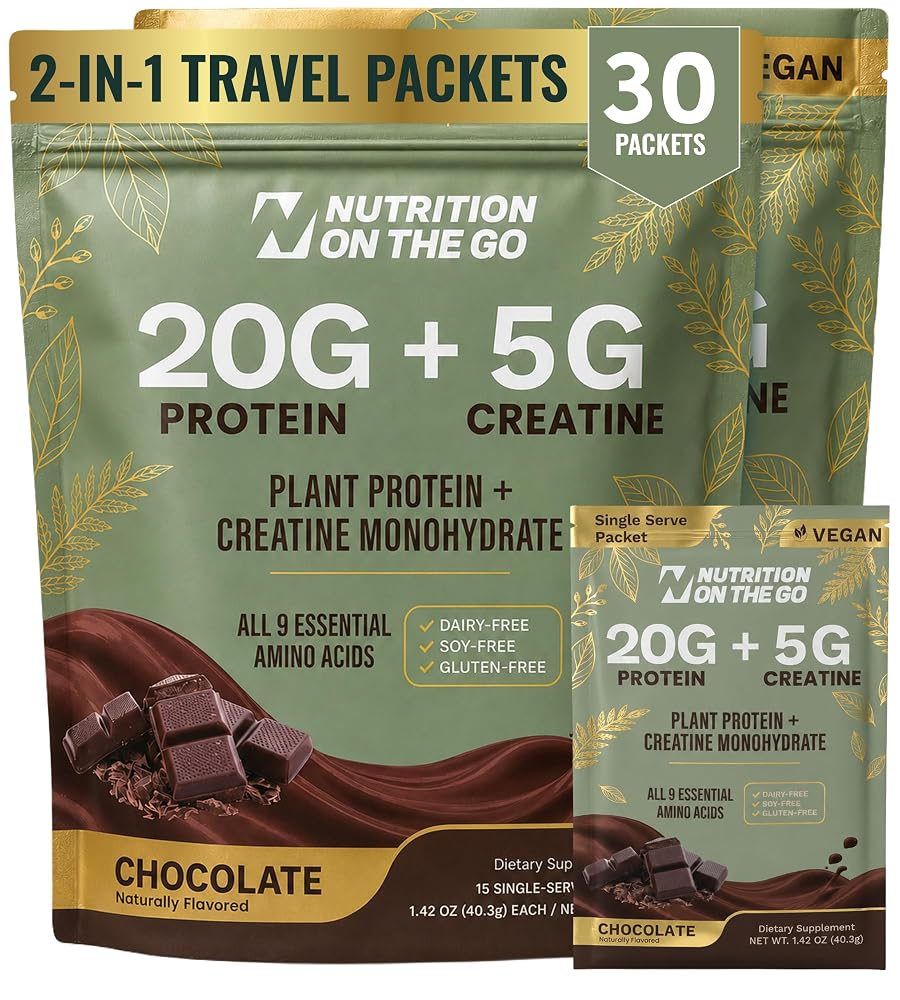Nutrition On The Go 2-in-1 Vegan Protein + Creatine Travel Packets