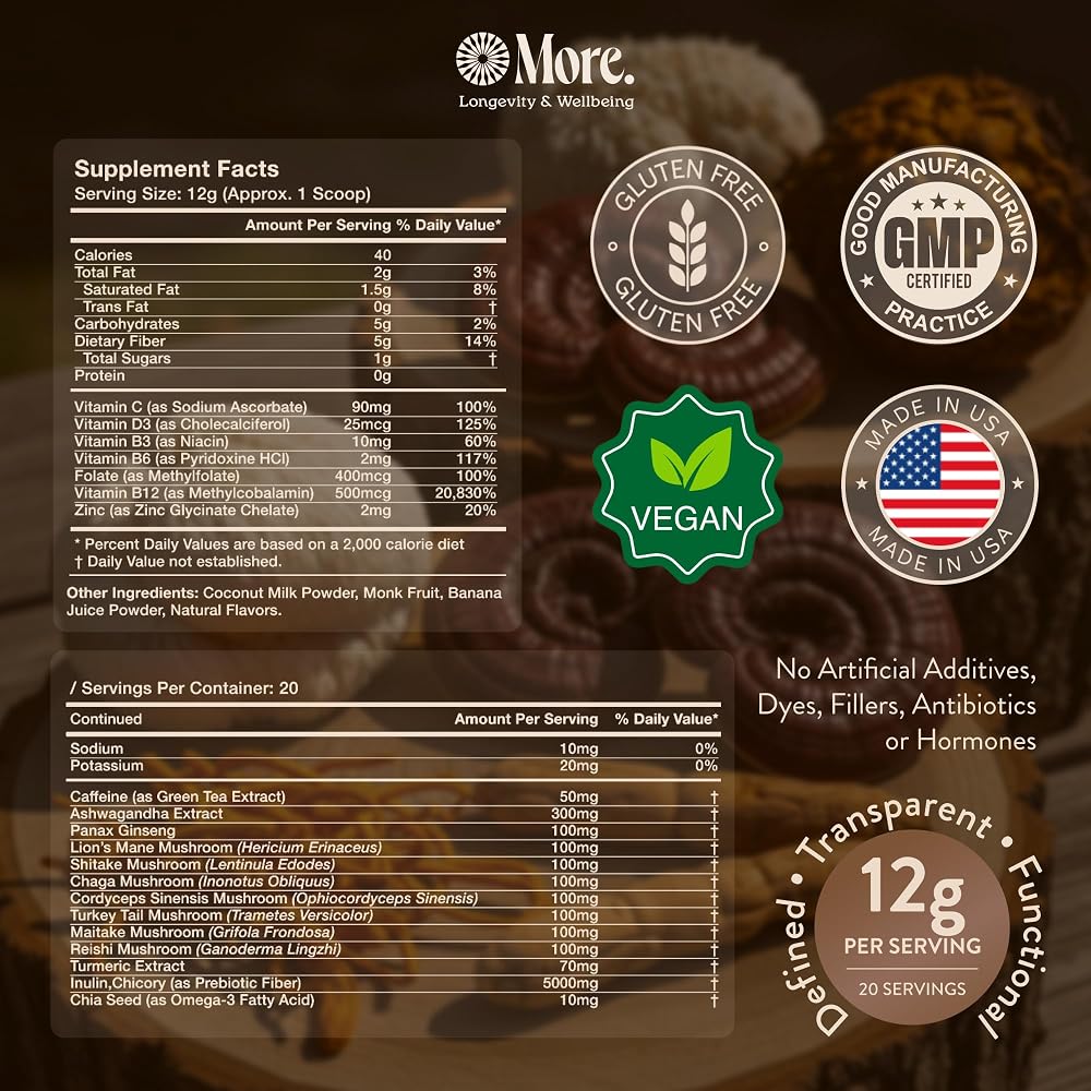 More. Longevity & Wellbeing Vitality Blend Drink Mix