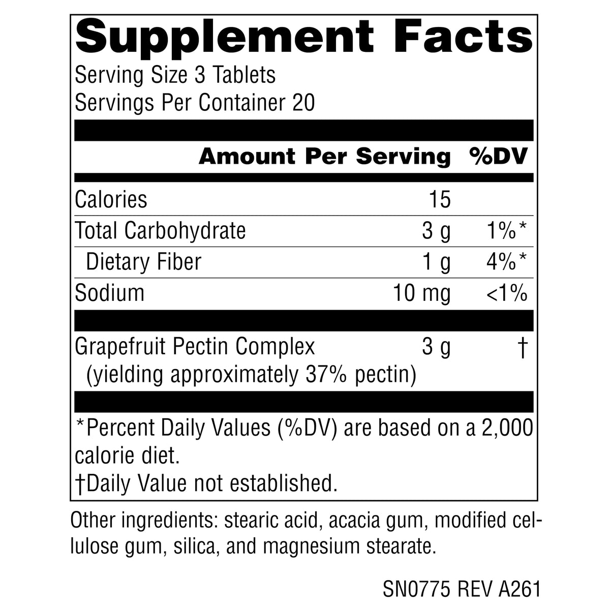 Source Naturals Grapefruit Pectin Complex 1000 mg - 60 Tablets - image 2