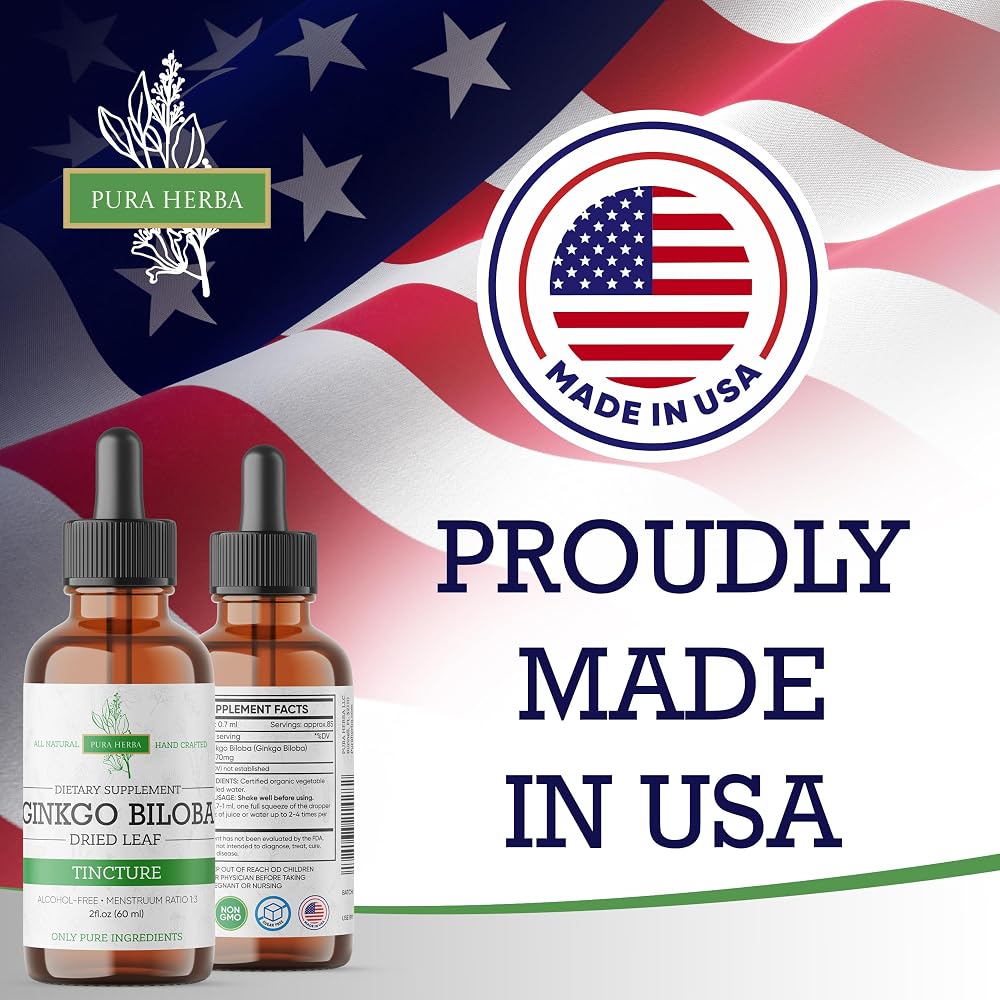 Pura Herba Ginkgo Biloba Extract Liquid for Brain Function - 2 Fl Oz - image 4