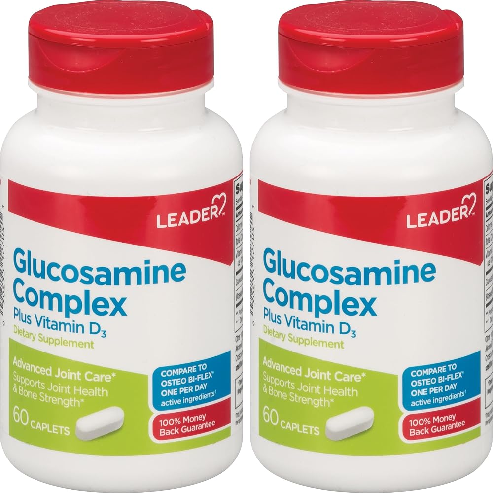 Leader Glucosamine with Vitamin D One Per Day - 120 Caplets